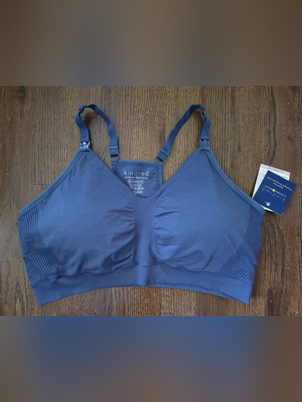 New Kindred XL-Regular Blue Sports Nursing Bra